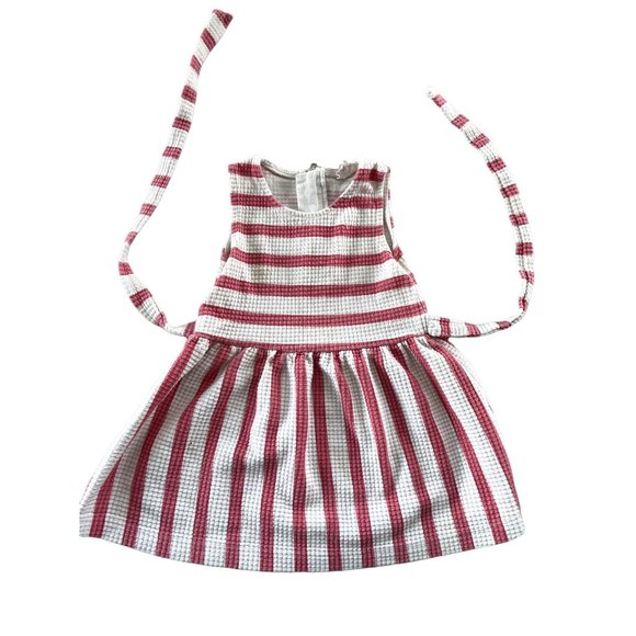 Max Girls Striped pink & White 12-18 Months Dress - Picture 1 of 3